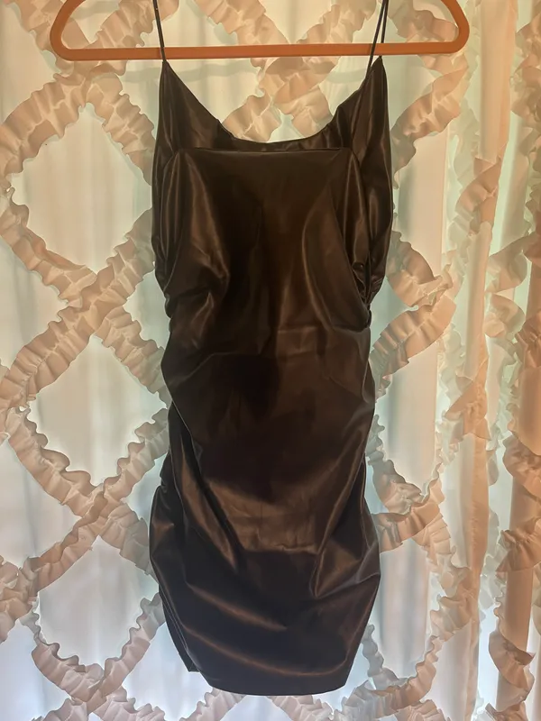 SheIn Black Leather Dress - Image 4