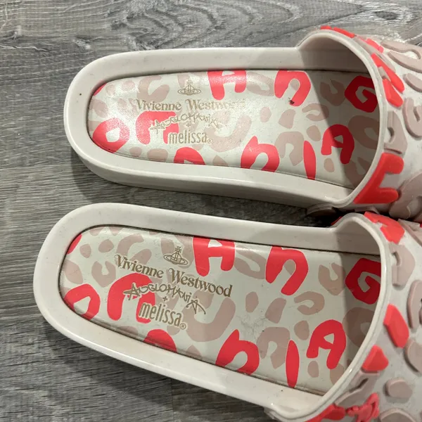 Melissa x Vivienne Westwood Rubber Printed Slides Size 7 - Image 3