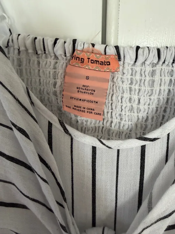Black and White Striped Pantsuit Multiple - Image 5