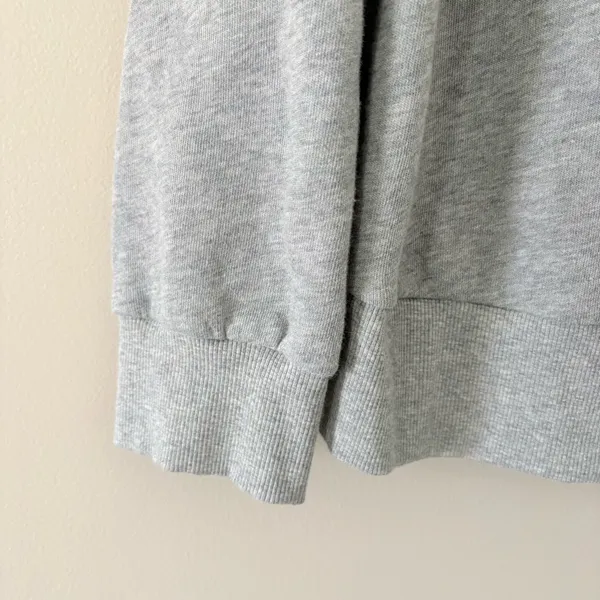 NATION LTD Barbie Off The‎ Shoulder Top Heather Grey Size Large 100% Cotton - Image 8