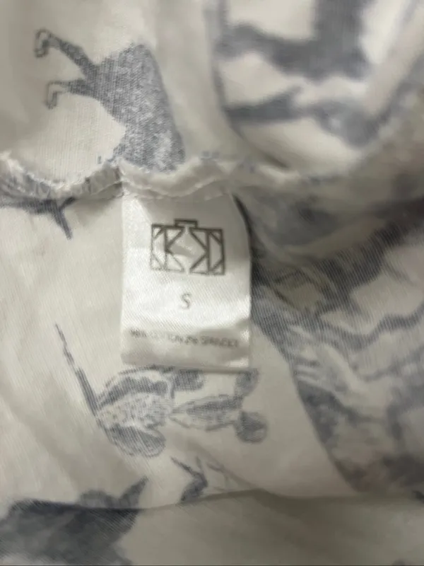 Katie Kime Blue and White Marfa print cotton shirtdress size S - Image 5