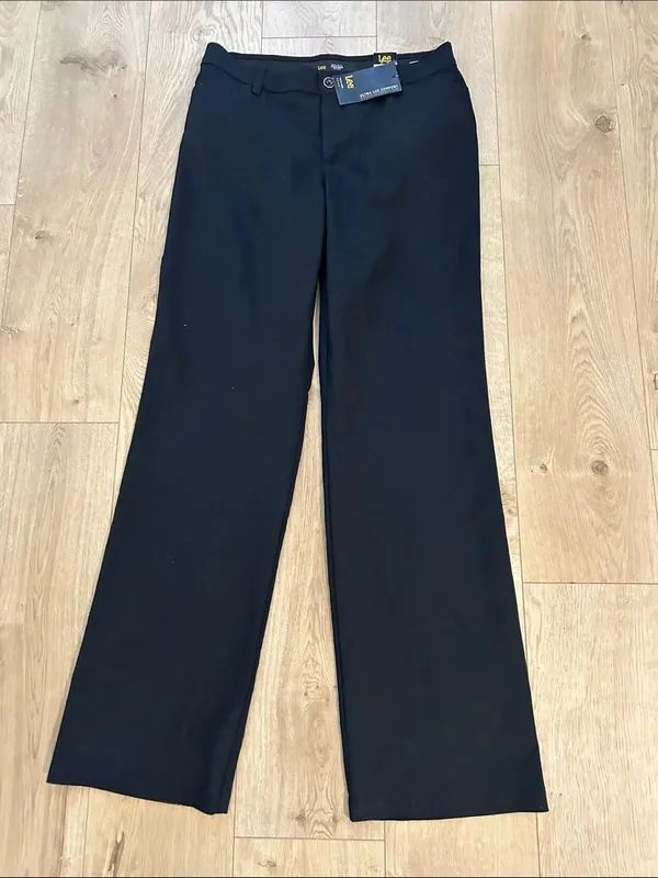 Lee® Women Flex Motion Trouser Pants, Black, size 12, NWT - Image 4