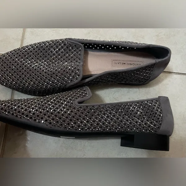 Antonio Melani Rhinestones Leather Shoes - Image 4