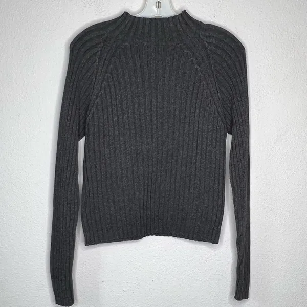 Ribbed Gray Sweater‎ Gray - Image 4