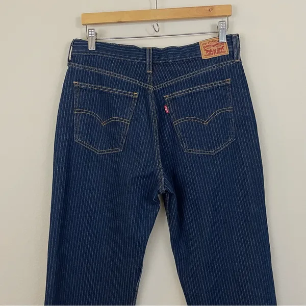 Anthropologie Levi’s Women’s Baggy‎ Pinstriped Dad Jeans Size 30x30 - Image 10