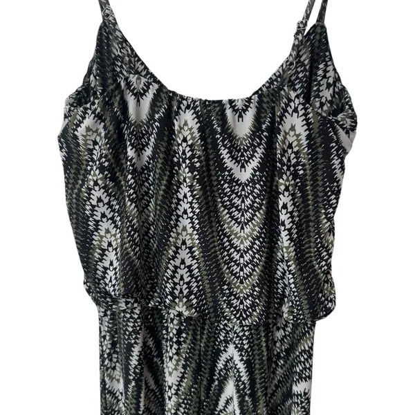 Y2K Seductions by Sirens Geometric‎ Print Maxi Dress Coastal Travel Resort XS - Image 7