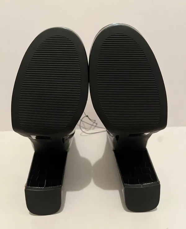 Maya Black Croc Embossed  Platform Boot - Image 7
