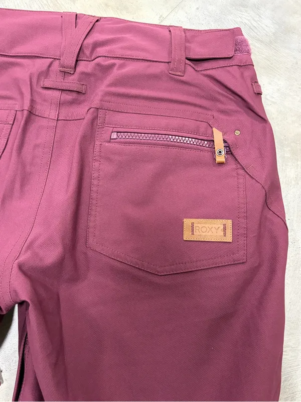 Roxy Women's Cabin? Shell Snow Pants Ski Snowboard Winter maroon red vented Lg - Image 10