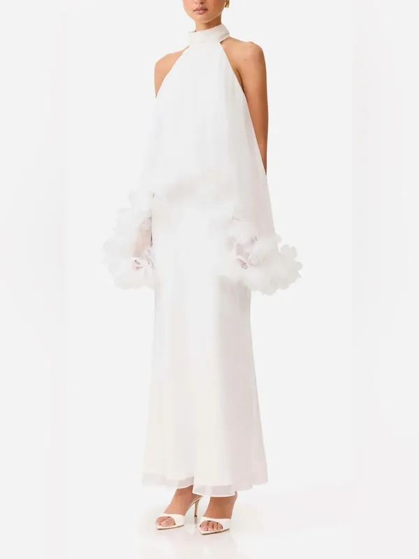 NEW ELLIATT Poppy Tiered Sleeveless white Gown sz XL - Image 8