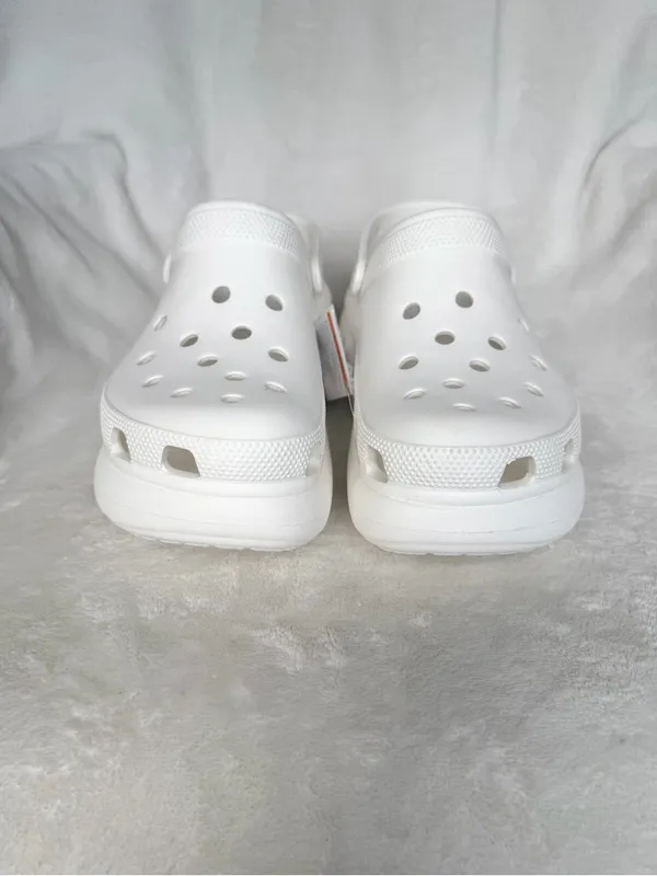 Crocs Classic Crush Platform Clogs White Color Unisex M8/W10 NEW - Image 3