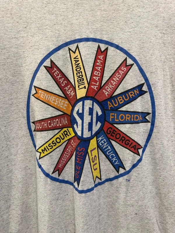 Bella Canvas SEC Pinwheel Logo Short Sleeve Tee Light Grey - Image 3