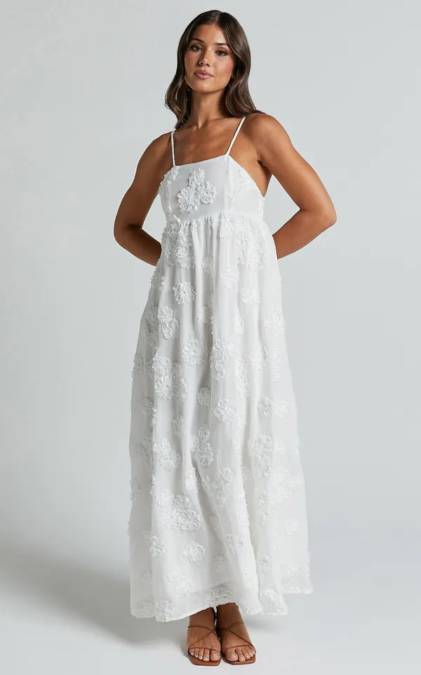 New Showpo Claya Midi Dress Floral Detail Dress Size Small MSRP $99 - Image 2