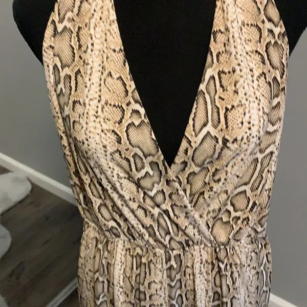Blue Blush Leopard Print Jumpsuit - Image 2