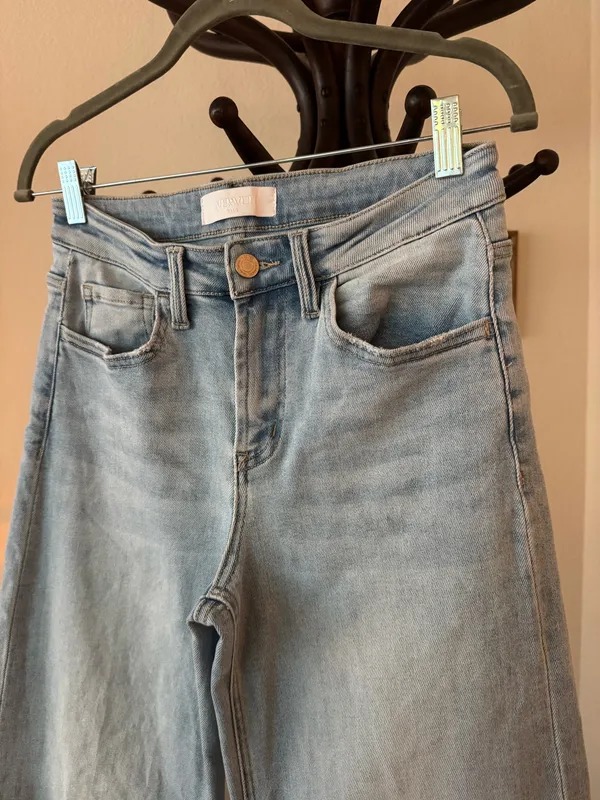Mid Rise Wide Leg Stretch Denim - Image 3