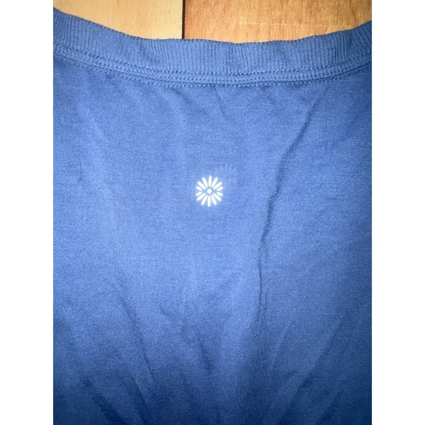 Tangerine Blue‎ V Neck Everyday Saturday Lotus Yoga Athletic T Shirt Top L - Image 5