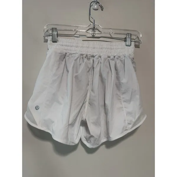 Lululemon Hotty Hot Short *High-Rise Long 4" White Size 4 - Image 6