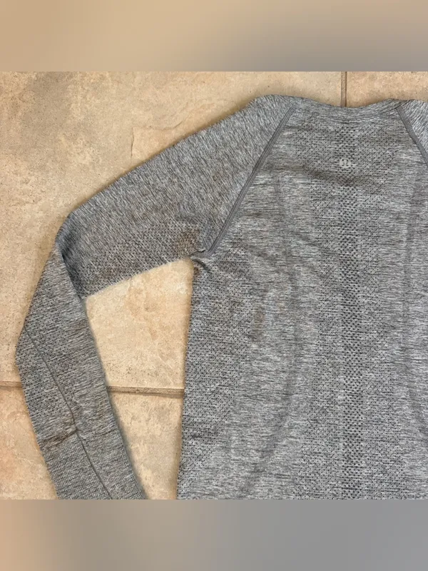 Lululemon Swiftly Tech Long Sleeve 2.0 in Slate / White Heather Grey Size 4 - Image 11