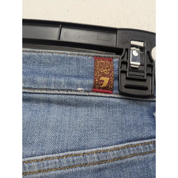 7 For All Mankind Women's Edie Jeans Crop Straight Leg High Rise Blue Denim S 27 - Image 11