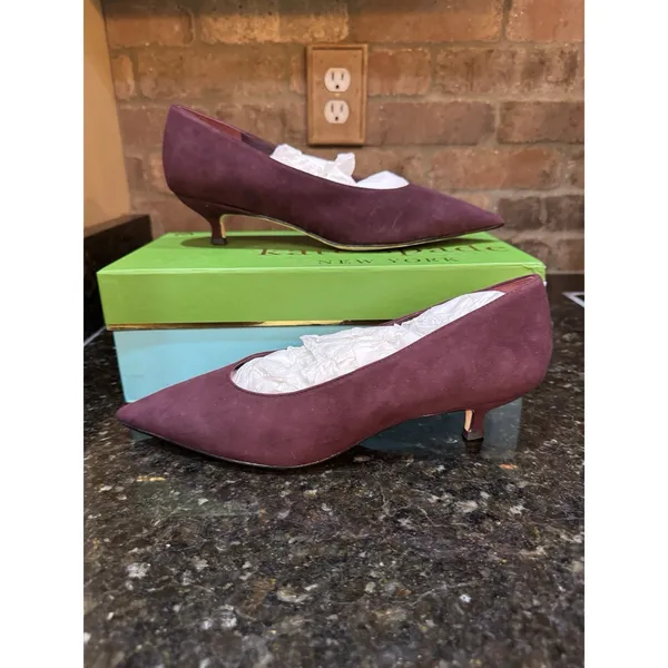 Kate Spade New York Deep Russet Dale suede pumps featuring a pointed toe Size 8 - Image 2