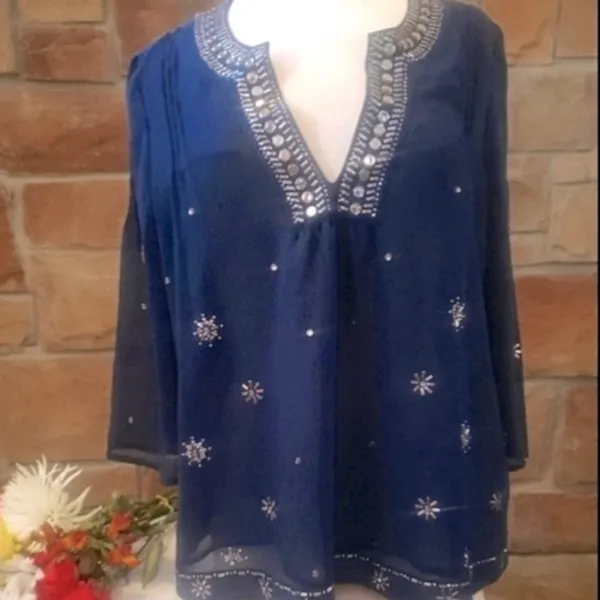 Victoria's Secret 2014 beaded bohemian tunic rare beaded Tunic - Image 3