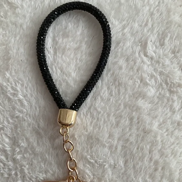Sparkling wrist band key chain Black - Image 2