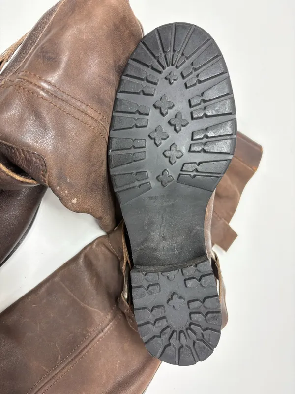 Cole Haan Harness-Style Brown Leather Riding‎ Boots - Size 37.5 - Image 4