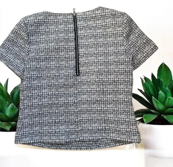 Express NWT Black & White Tweed Top XS - Image 2