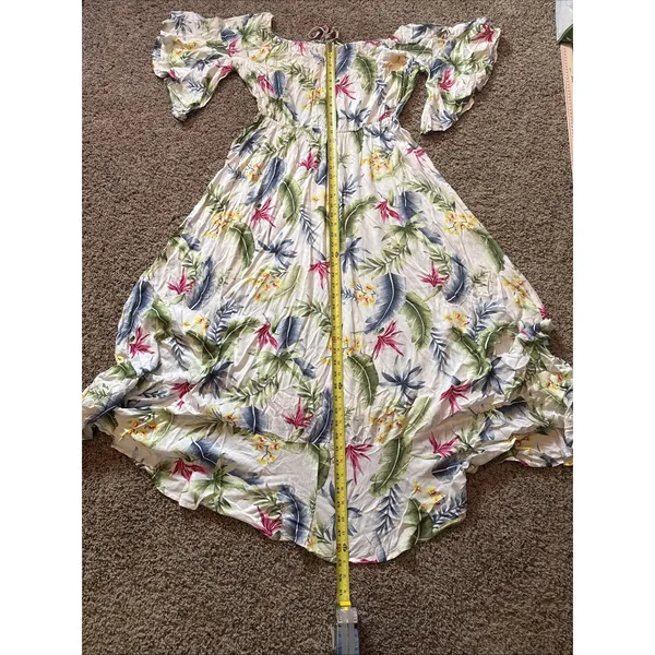 Label Of Love Anthropologie Floral Toscana Smock Maxi Dress XL Boho‎ Coastal - Image 8