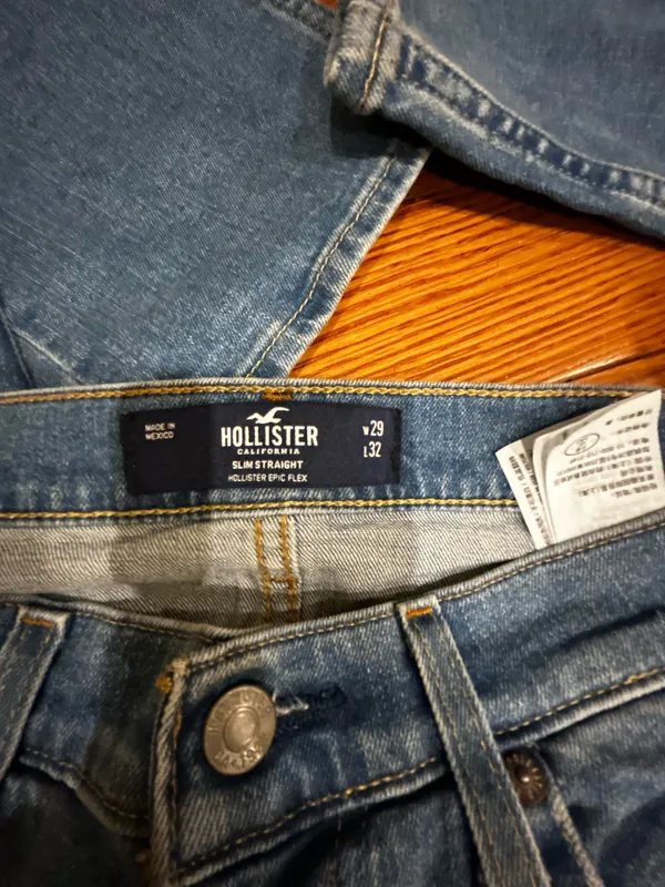 HOLLISTER CALIFORNIA SLIM STRAIGHT EPIC FLEX denim jeans size w 29/L32 - Image 20