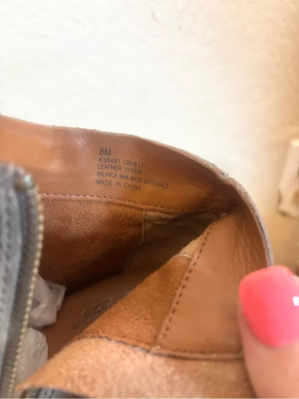 Kork Ease Natalya Gray Distressed Nubuck Leather Stacked Wedge Bootie Heel Sz 8 - Image 11