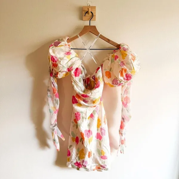 New For Love & Lemons Hazel Mini Dress Size L - Image 5
