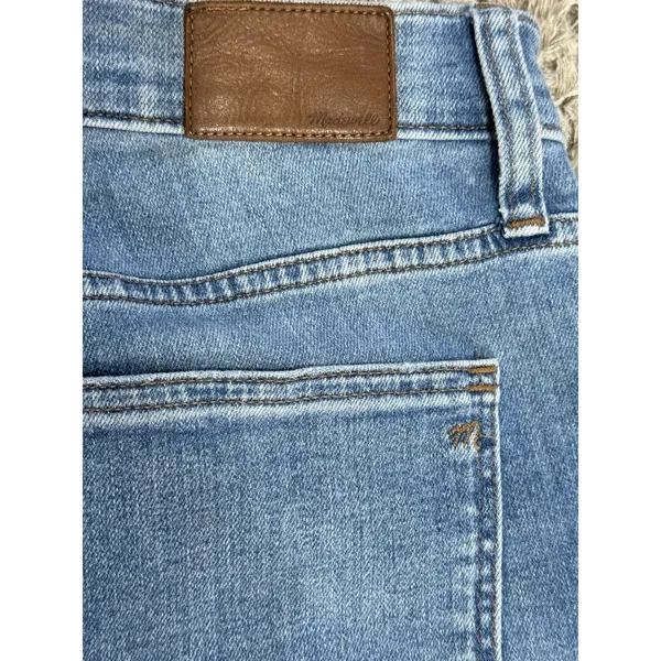 Madewell Women’s Blue Jeans 10” High Rise Skinny Raw Hem Stretch Distressed 29 - Image 6