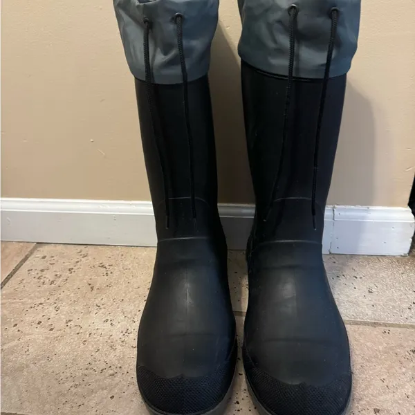 Vintage‎ LL Bean Boots Rain Boots Black Rubber Women's Size 9 - Image 3