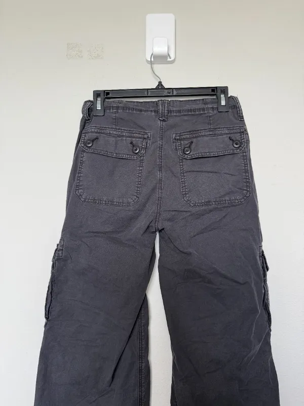 American Eagle Vintage Y2K Grunge Dark Gray Cargo Pants - Image 5