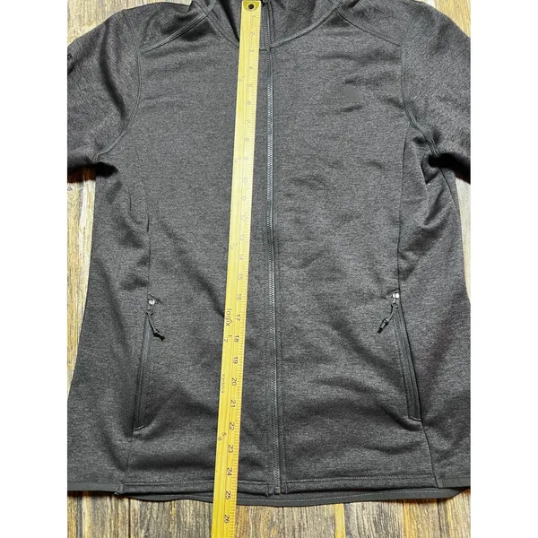 The North Face Womens Large Full Zip Softshell Fleece Jacket Heathered Dark Gray - Image 5