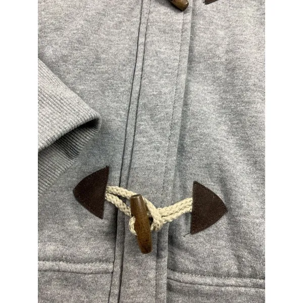 OP XL Hooded Sweatshirt Jacket Faux Fur Gray Full Zip Hooks Womens Long Sleeve‎ - Image 6