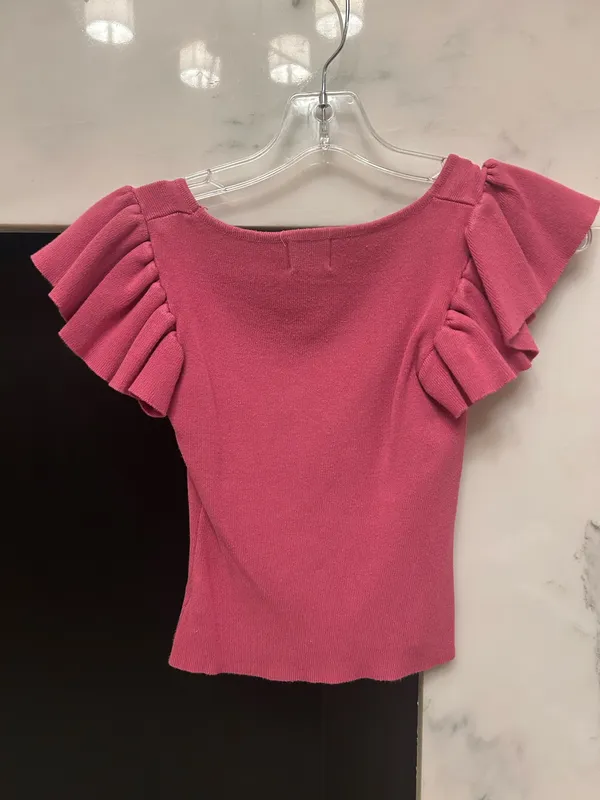Dry Goods Pink Ruffle Top - Image 2