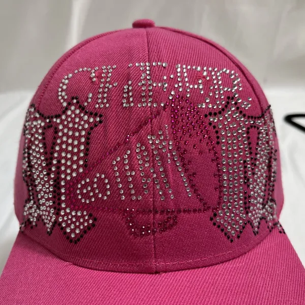 Cheer Mom Go Team Pink Ball Cap Women’s Hook & Loop Strap Bling Cheerleading - Image 6