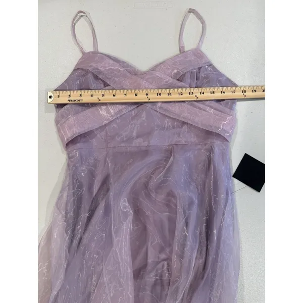 NEW Lulus Formal Gown Large Purple Iridescent Shimmering Prom Hoco Party Wedding - Image 4
