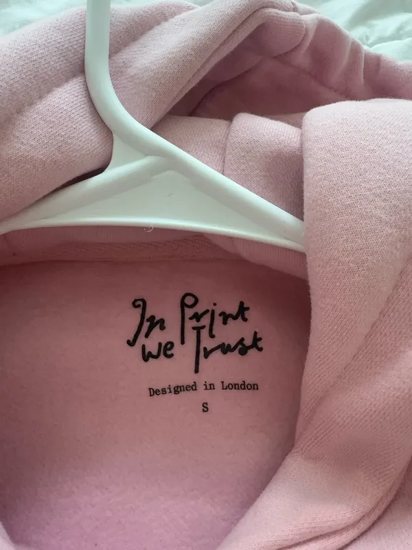 In print we trust pink hoodie - Image 3
