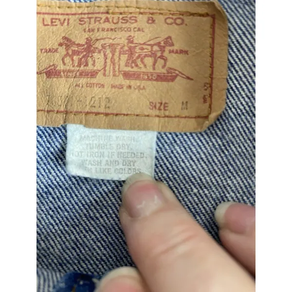Vintage Levis Strauss Denim Jacket Womens Size M Blue Denim Trucker Blazer * - Image 7