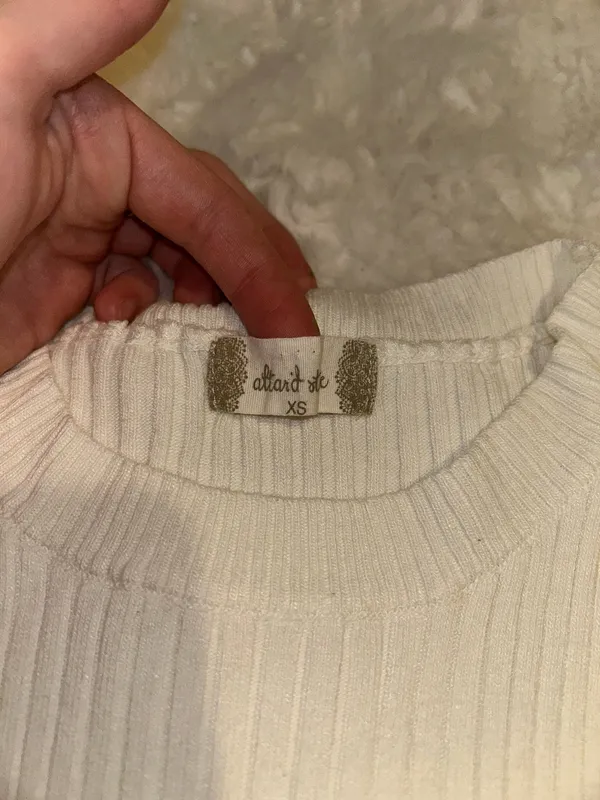 Altar’d State Ribbed Knit Lite Cream Bodysuit - Image 3