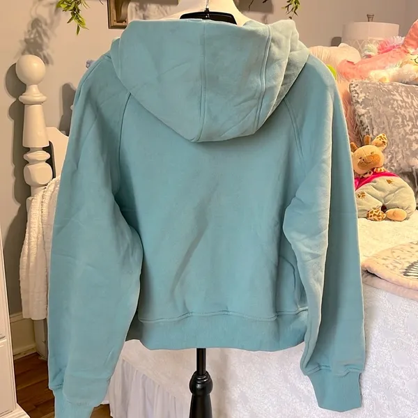 Comfy Hoodie Half Zip Scuba New Green Size M - Image 8
