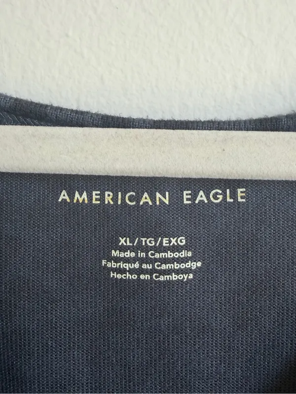 American Eagle Grey Leopard Fleece Pullover - Image 4