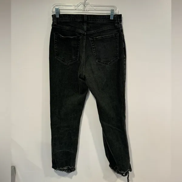 Black Abercrombie and‎ Fitch the ankle straight high rise jeans - Image 3