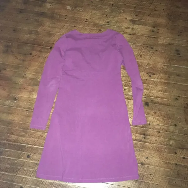 Athleta pink purple loungewear sporty S long sleeve knit dress - Image 3