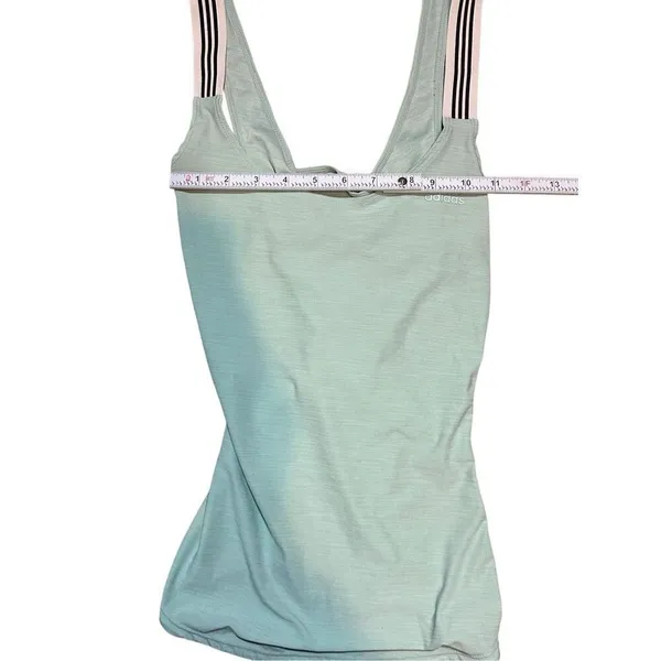 adidas women’s light green cross back tank top‎ Sz S - Image 5