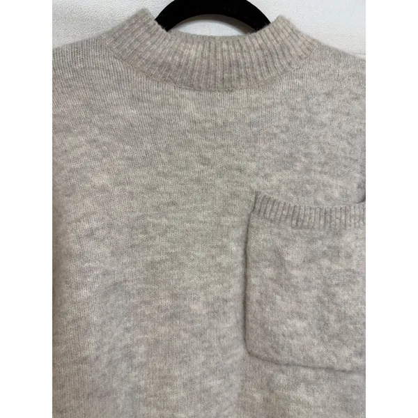 & Other Stories Cream Crewneck Sweater with Pocket - Image 3