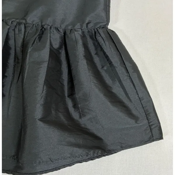 Zara Womens Black Ruffle Hem Midi Skirt Side Zip Elastic Waist M 7521/252/800 - Image 5