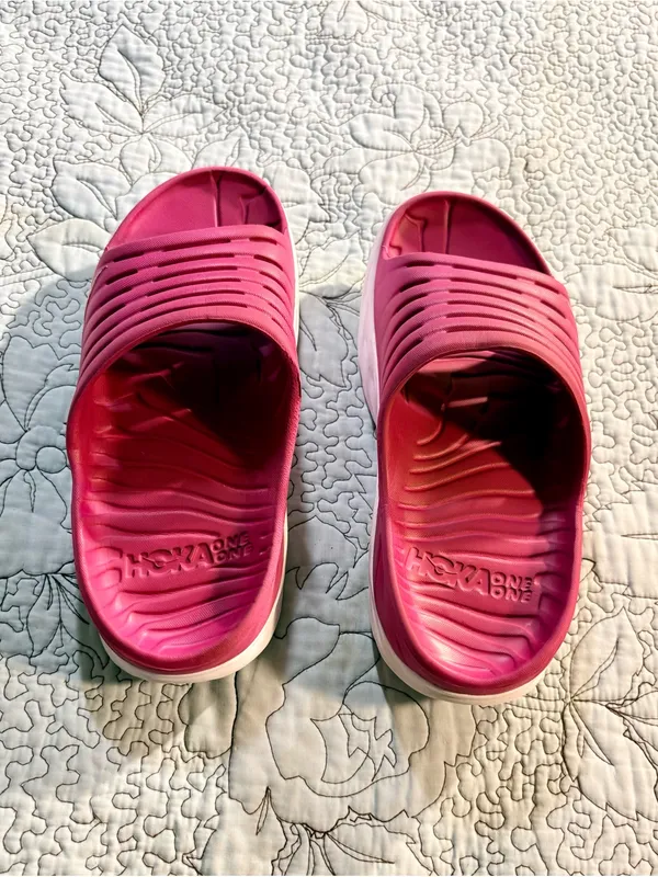 💥 HOKA ONE ONE Ora Recovery Slide Festival Fuchsia Butterfly Women’s 9 🧡 - Image 10